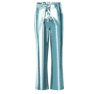 AmyLynn ice blue metallic trousers